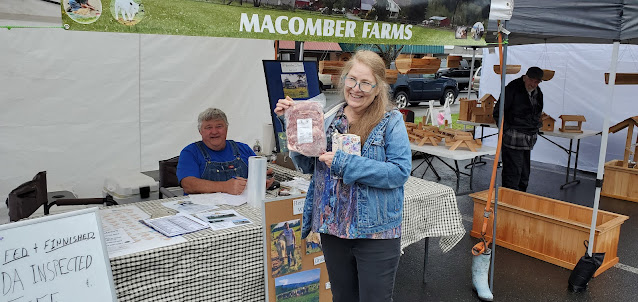 Macomber Farms meat for sale at the Arlington Farmers Market 2022