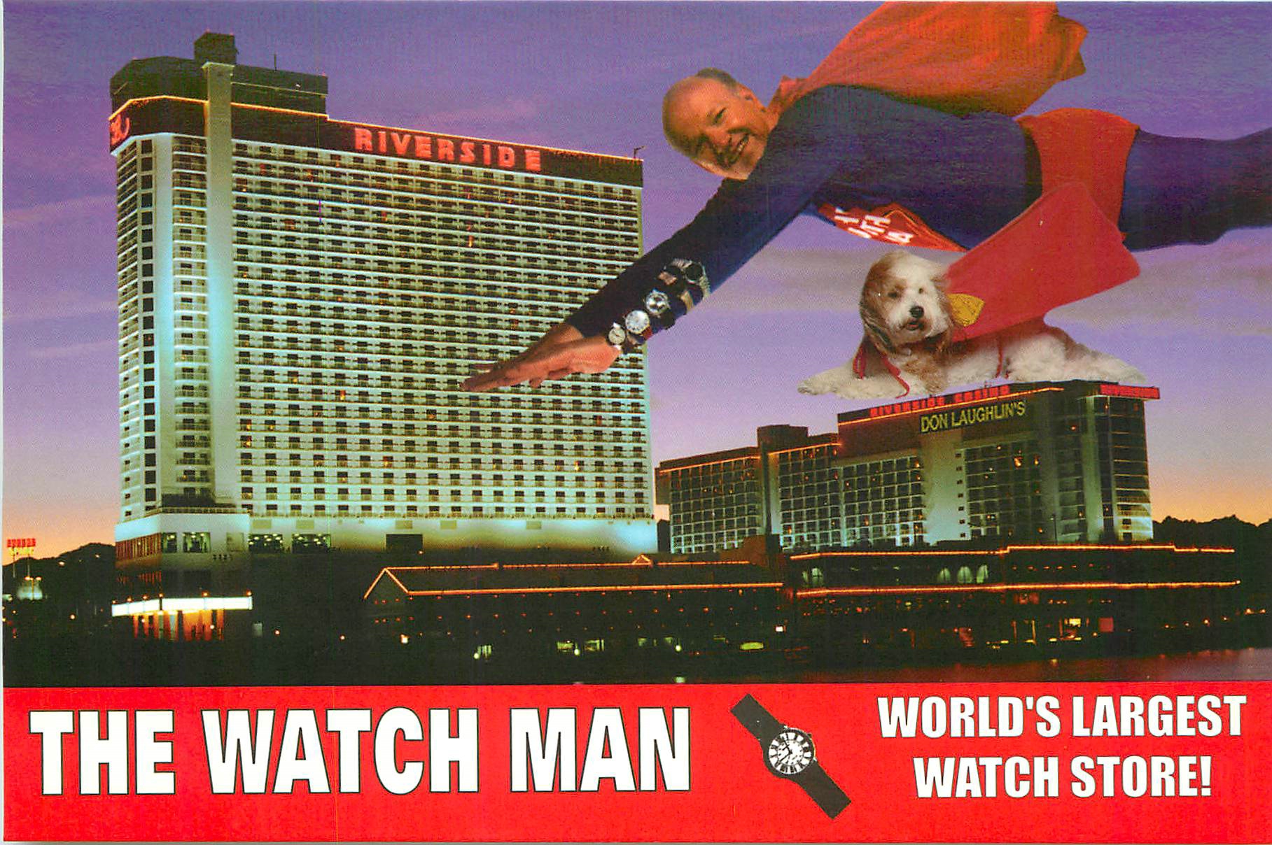 Funny postcard of the serial entreprenuer himself, Ray Lindstrom